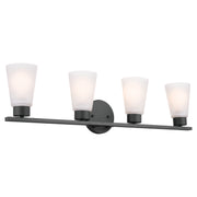 Kichler 55122BK Four Light Bath, Black (6)