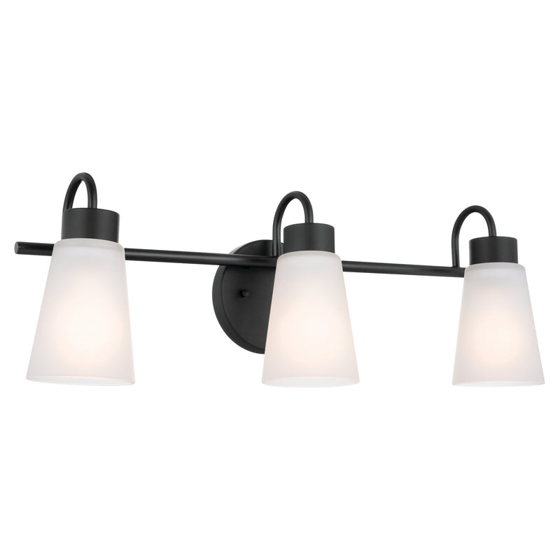 Kichler 55126BK Three Light Bath, Black (2)