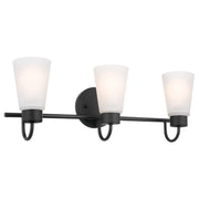 Kichler 55126BK Three Light Bath, Black (3)