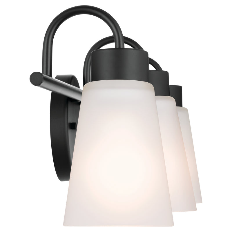 Kichler 55126BK Three Light Bath, Black (4)