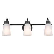 Kichler 55126BK Three Light Bath, Black