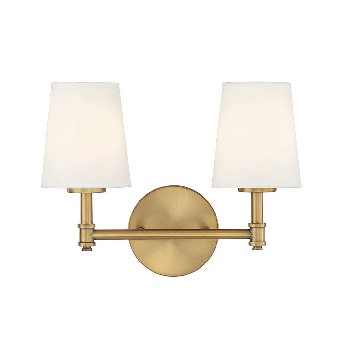 Shoppers Lighting SH80050NB Audrey Two Light Bathroom Vanity Light, Natural Brass Main Image.jpg