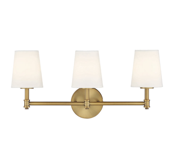 Shoppers Lighting SH80051NB Audrey Three Light Bathroom Vanity Light, Natural Brass Main Image.jpg