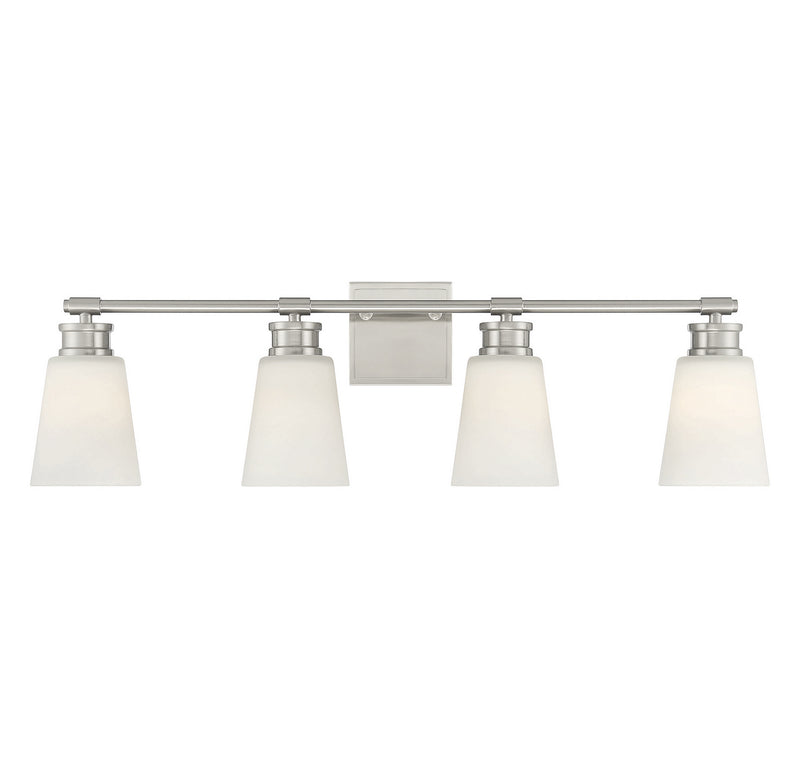 Shoppers Lighting SH80056BN Arianna Four Light Bathroom Vanity Light, Brushed Nickel Main Image.jpg