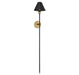 Shoppers Lighting SH90070BNB Rebecca One Light Wall Sconce, Black with Natural Brass Accents Main Image.jpg