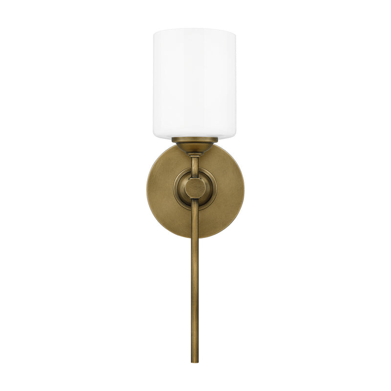 Quoizel ARI8605WS Aria One Light Wall Sconce, Weathered Brass Main Image.jpg