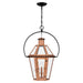 Quoizel BURD1918AC Burdett Three Light Outdoor Hanging Lantern, Aged Copper Main Image.jpg