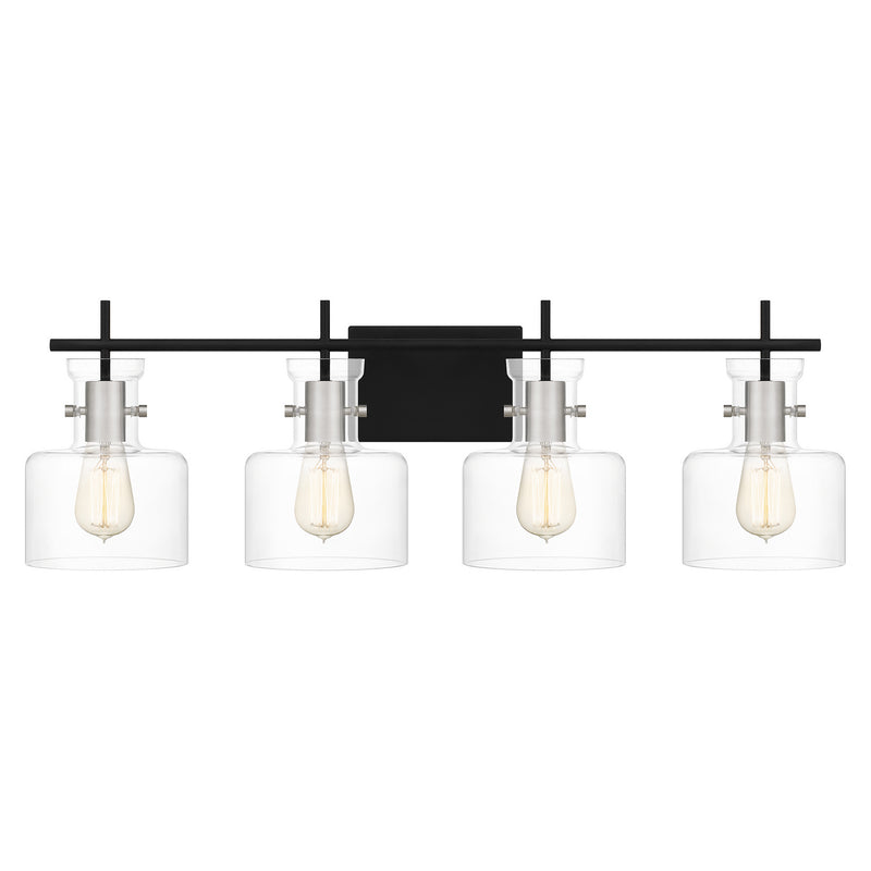 Quoizel PEN8630MBK Pensbury Four Light Bath, Matte Black Main Image.jpg