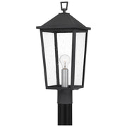 Quoizel STNL9009MB Stoneleigh One Light Outdoor Post Mount, Mottled Black Main Image.jpg