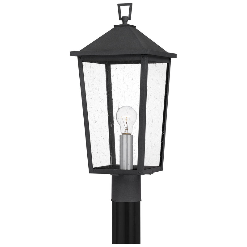 Quoizel STNL9009MB Stoneleigh One Light Outdoor Post Mount, Mottled Black Main Image.jpg