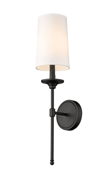 Z-Lite 3033-1S-MB Emily One Light Wall Sconce, Matte Black Main Image.jpg