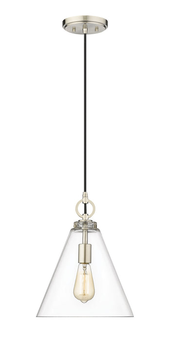 Z-Lite 3034P11-BN Harper One Light Pendant, Brushed Nickel Main Image.jpg