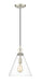 Z-Lite 3034P11-BN Harper One Light Pendant, Brushed Nickel Main Image.jpg