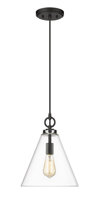 Z-Lite 3034P11-MB Harper One Light Pendant, Matte Black Main Image.jpg