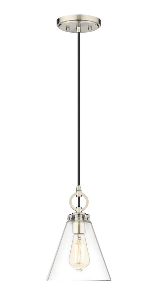 Z-Lite 3034P8-BN Harper One Light Pendant, Brushed Nickel Main Image.jpg