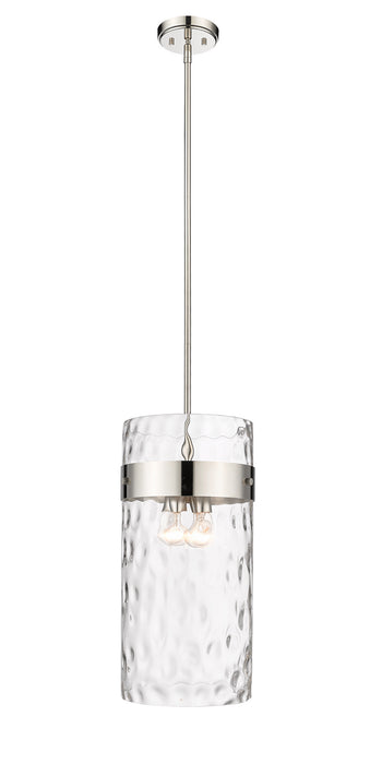 Z-Lite 3035P12-PN Fontaine Four Light Pendant, Polished Nickel Main Image.jpg