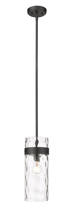 Z-Lite 3035P6-MB Fontaine One Light Pendant, Matte Black Main Image.jpg