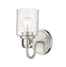 Z-Lite 340-1S-BN Kinsley One Light Wall Sconce, Brushed Nickel Main Image.jpg