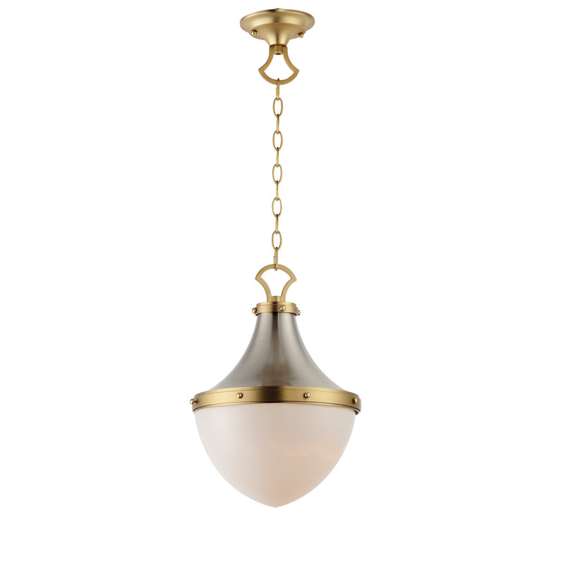 Maxim 10384WTSNSBR Conrad One Light Pendant, Satin Nickel / Satin Brass Main Image.jpg