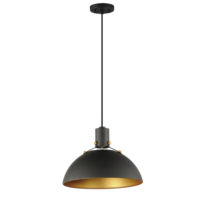 Maxim 12042ABBK Dawn One Light Pendant, Antique Brass / Black Main Image.jpg