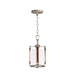 Maxim 16132FTWZBSD Sausalito One Light Pendant, Weathered Zinc / Brown Suede Main Image.jpg