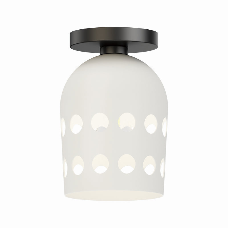 Maxim 21240WTBK Dottie One Light Flush Mount, Black Main Image.jpg