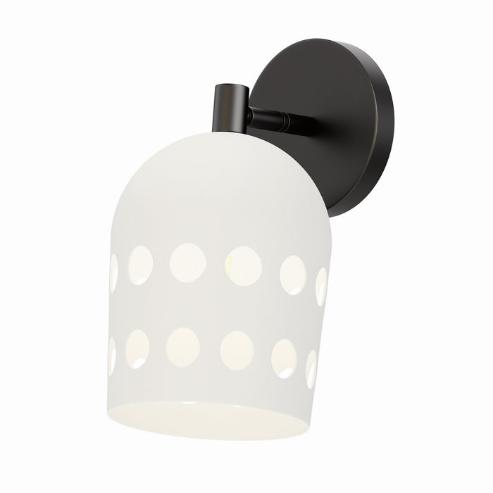 Maxim 21241WTBK Dottie One Light Wall Sconce, Black Main Image.jpg