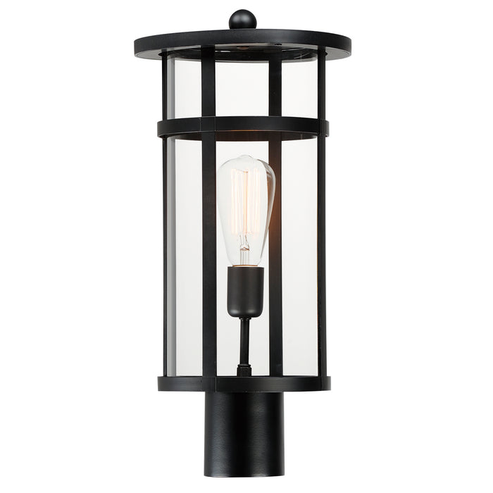 Maxim 40620CLBK Clyde Vivex One Light Post Lantern, Black Main Image.jpg