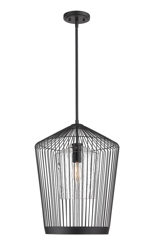 Z-Lite 342P19-MB Lido One Light Pendant, Matte Black Main Image.jpg