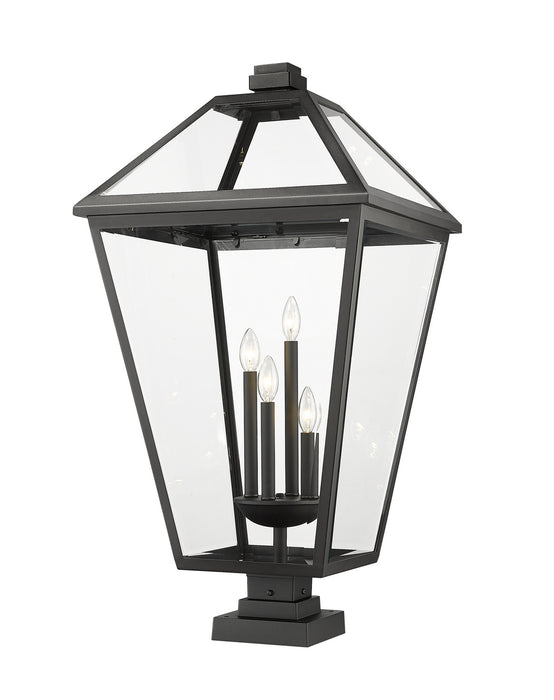 Z-Lite 579PHXLXS-SQPM-BK Talbot Four Light Outdoor Pier Mount, Black Main Image.jpg