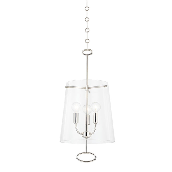 Hudson Valley 4711-PN James Three Light Pendant, Polished Nickel Main Image.jpg