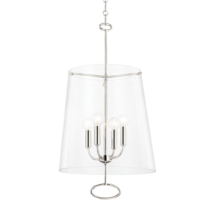 Hudson Valley 4717-PN James Four Light Pendant, Polished Nickel Main Image.jpg