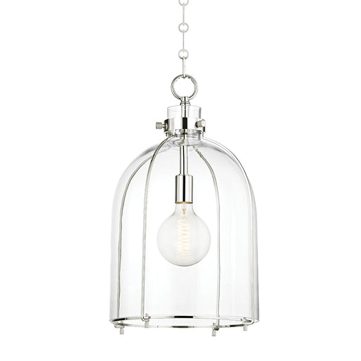 Hudson Valley 7306-PN Eldridge One Light Pendant, Polished Nickel Main Image.jpg