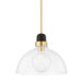 Mitzi H482701L-AGB Camile One Light Pendant, Aged Brass Main Image.jpg