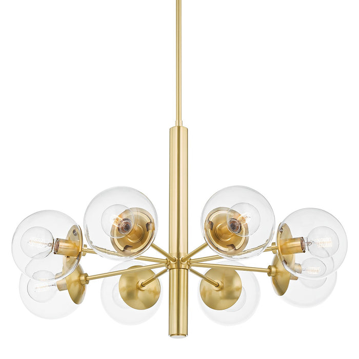 Mitzi H503808-AGB Meadow Eight Light Chandelier, Aged Brass Main Image.jpg