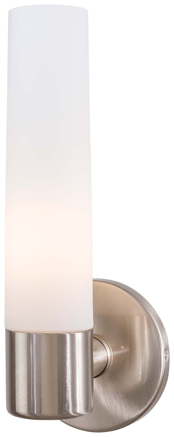 George Kovacs P5041-084 Saber One Light Wall Sconce, Brushed Nickel Main Image.jpg
