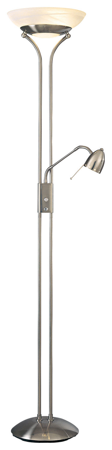 George Kovacs P256-084 George's Reading Room LED Torchiere W/Reading Lamp, Brushed Nickel Main Image.jpg