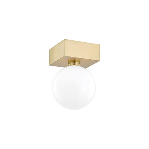 Mitzi H385501-AGB Aspyn One Light Flush Mount, Aged Brass Alternate Image.jpg