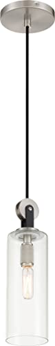 Minka-Lavery 2890-691 Pullman Junction One Light Mini Pendant, Coal With Brushed Nickel Alternate Image.jpg