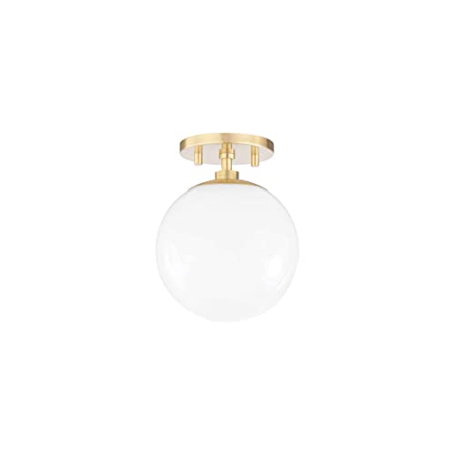 Mitzi H105601-AGB Stella One Light Semi Flush Mount, Aged Brass Alternate Image.jpg