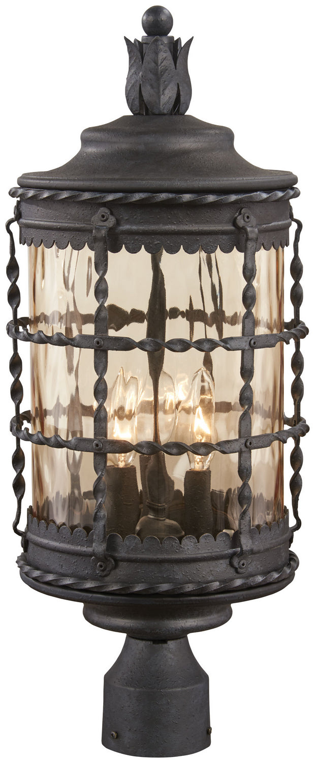 Minka-Lavery 8885-A39 Mallorca Three Light Post Mount, Spanish Iron Alternate Image.jpg