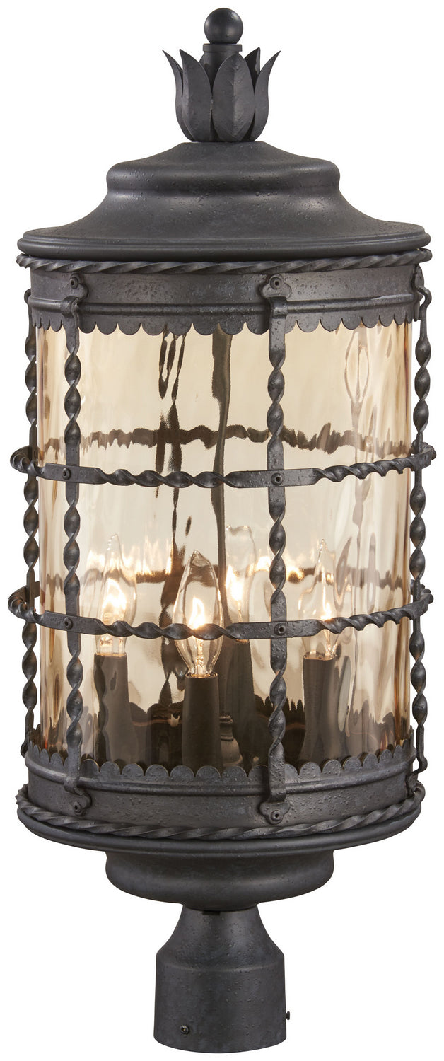 Minka-Lavery 8886-A39 Mallorca Four Light Post Mount, Spanish Iron Alternate Image.jpg