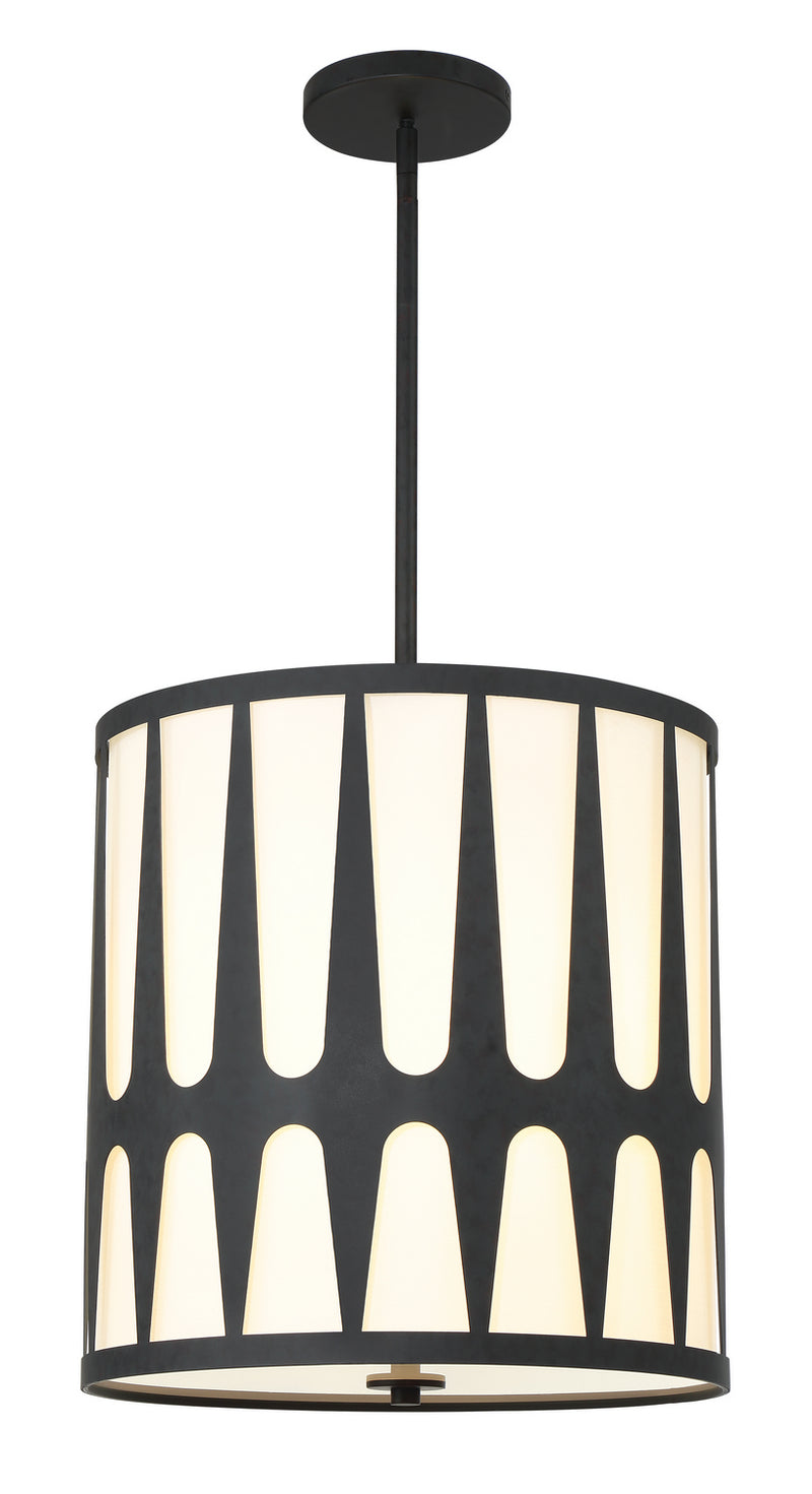 Crystorama ROY-805-BK Royston Four Light Pendant Black Main Image.jpg