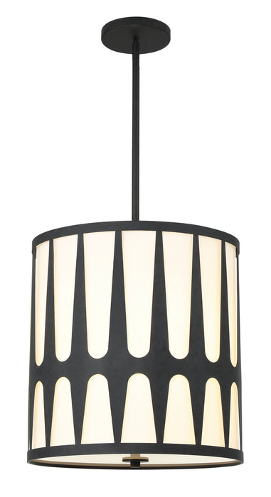 Crystorama ROY-805-BK Royston Four Light Pendant Black Main Image.jpg