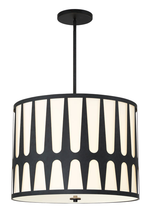 Crystorama ROY-809-BK Royston Five Light Pendant Black Main Image.jpg