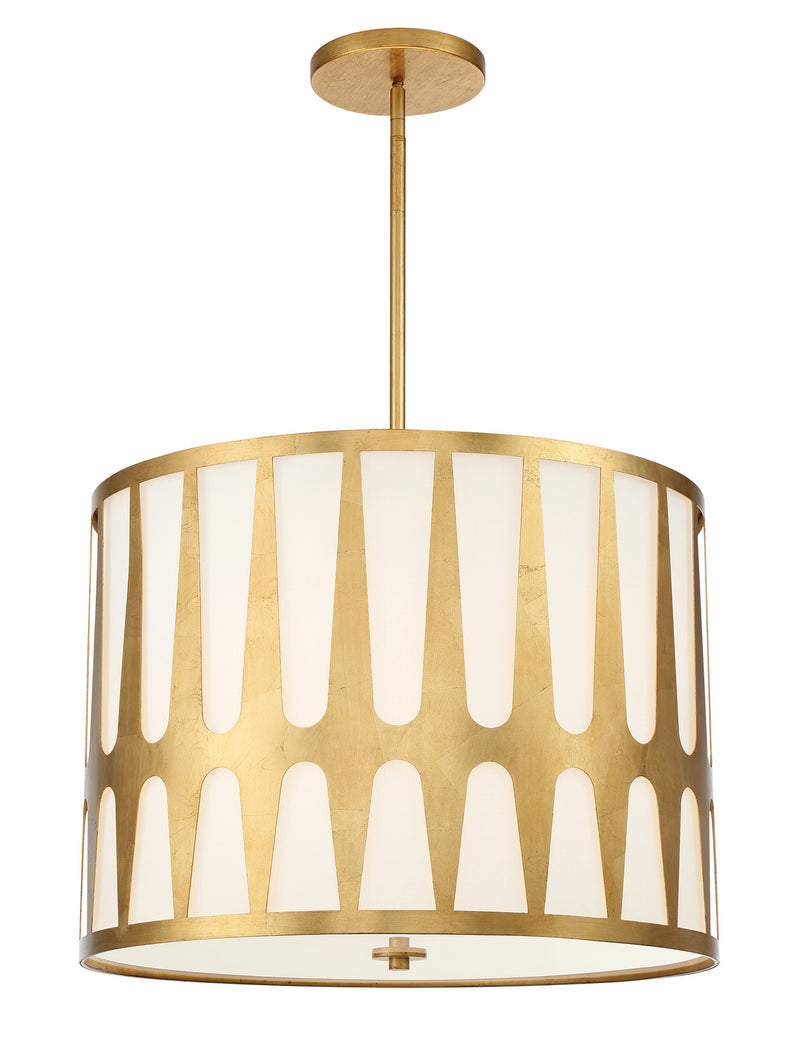 Crystorama ROY-809-GA Royston Five Light Pendant Antique Gold Main Image.jpg