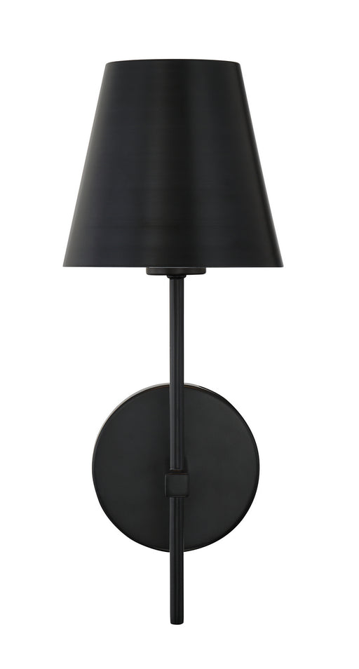 Crystorama XAV-B8321-MK Xavier One Light Wall Sconce Matte Black Main Image.jpg