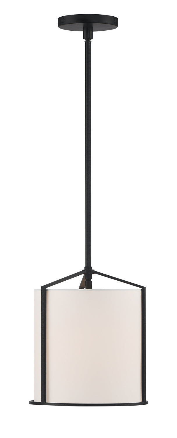 Crystorama CAR-9201-BK Carlyn One Light Pendant Black Main Image.jpg