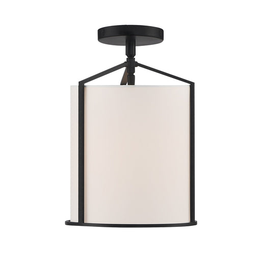 Crystorama CAR-9201-BK_CEILING Carlyn One Light Semi Flush Mount Black Main Image.jpg