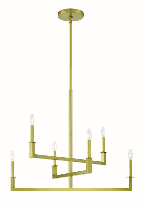 Crystorama DNT-6036-AG Dante Six Light Chandelier Aged Brass Main Image.jpg